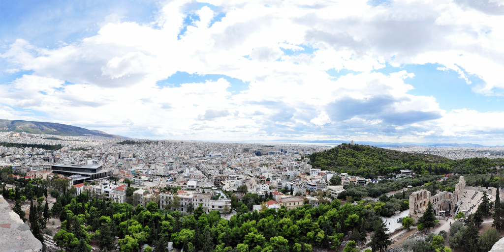Panoramic View of Athens from Acropolis