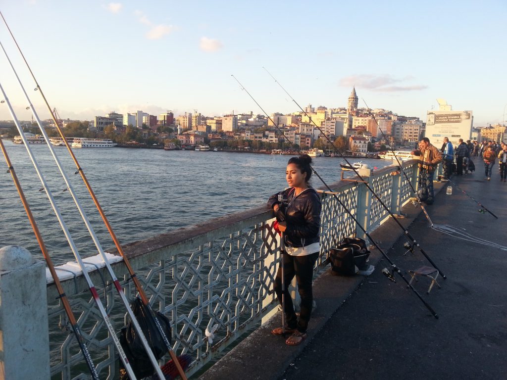 Aarti Posing on Galata Bridge